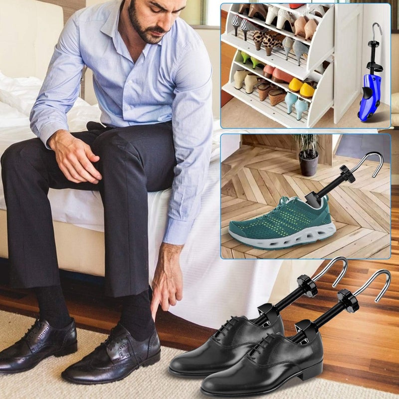 eachway Shoe Stretcher Shoe Trees,Adjustable Length & Width for Men and Women (L (for Men's Size Us 10-13.5) Blue) - Image 5